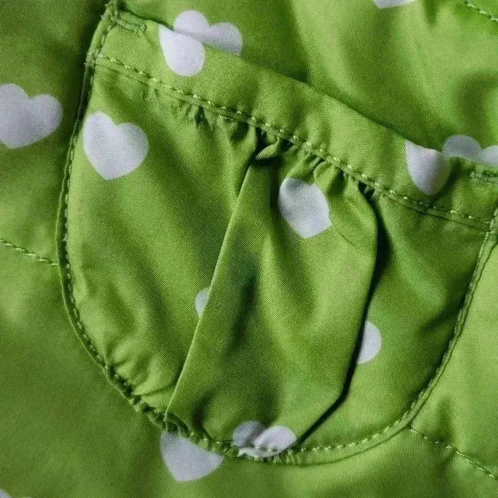 Gymboree‎ Green Vest Hearts and Faux FurTrim Hood 6-12 months